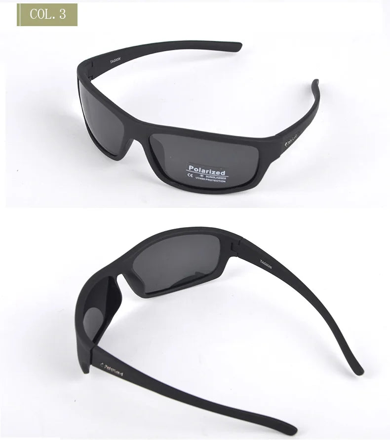 TAGION Sport Sunglasses Men Polarized Hipster Glasses UV400 Hiking Driving Glasses Lentes De Sol Hombre Polarizing Lenses TG5104