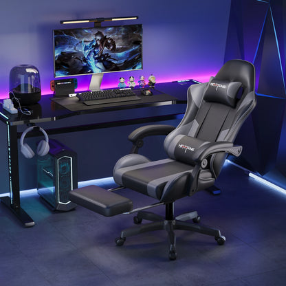 Cadeira Gaming Ergonómica de Design Moderno Giratória para Escritório e Casa, Cadeira E-sport com Rodas, Estilo Rotativo, para Computador