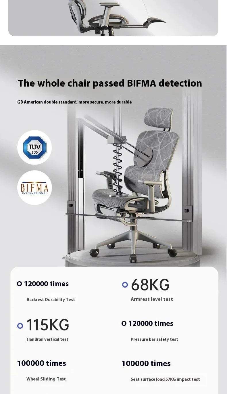 Office Chair Gaming Desk Ergonomic Computer Adjustable Armrests 3D Headrest Chair Lift Chair Back Can Tilt Back with Foot Pedals