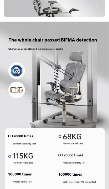 Office Chair Gaming Desk Ergonomic Computer Adjustable Armrests 3D Headrest Chair Lift Chair Back Can Tilt Back with Foot Pedals