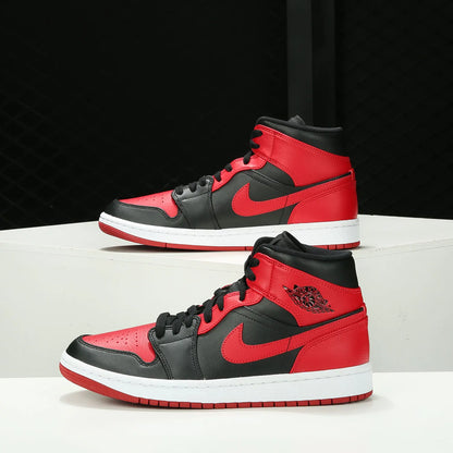 Nike Authentic AIR JORDAN 1 Men's Classic Sports Casual Sneakers 554724-074