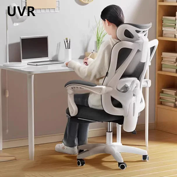 UVR Gaming Computer Chair Mesh Breathable Staff Chair Ergonomic Design Armrest Chair Sitting Comfort Home Office Chair Furniture