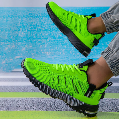 Men Running Shoes Lightweight Breathable Jogging Sport Shoes Male Lace-up Fashion Comfort Non-slip Casual Sneakers Man