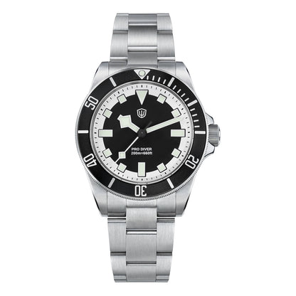 Watchdives WD1969 PRO Men Quartz Watch Sapphire Crystal Luminous Waterproof VH31Sweep Seconds Movement Stainless Steel Watches