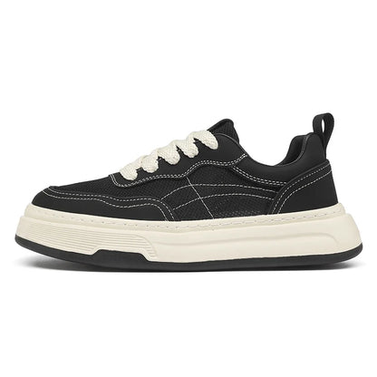 Sneakers da uomo ultraleggere in rete traspirante, scarpe casual alla moda con suola spessa, comode scarpe da ginnastica stringate per camminare tutti i giorni