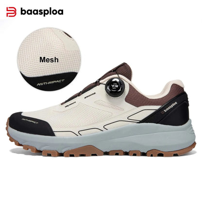 Baasploa Men Hiking Sneakers Brand High Quality Trekking Climbing Shoes Male Rotating Button Luxury Designer Outdoor Sneakers