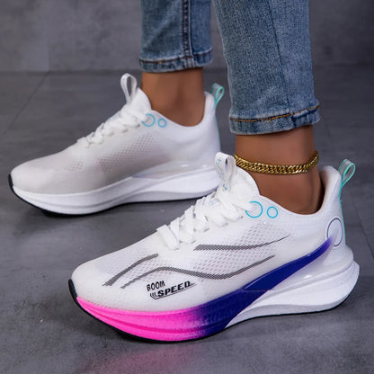 Men Carbon Board Running Shoes Marathon Long-Distance Running Sports Shoes Support Stable Casual Women Breathable Running Shoes