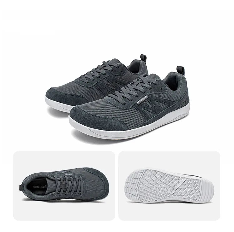 HOBIBEAR Barefoot Shoes for Women Men Zero Drop Wide Toe Box Sneakers Minimalist Lace Up Lightweight Running Shoes