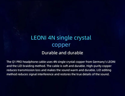 EPZ Q1 Pro Yunshuilan Earphones Wired HIFI Bass Earbuds IEM In Ear Gaming Headphones MIC Type C 0.78 2 Pin Detachable Cable