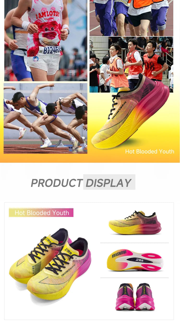 IRUNSVAN Rehuo 1.0 Full Length Carbon Plate Running Shoes  Marathon Ultra Lightweight Men's  24028