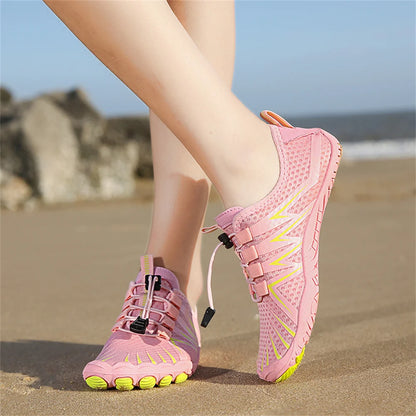 Sapatos Aquáticos Unissexo de Secagem Rápida para Homem e Mulher, Coloridos, para Praia, Natação, Surf e Beira-Mar, Ténis Aquáticos para Casal, Descalços, para Caminhada em Riachos