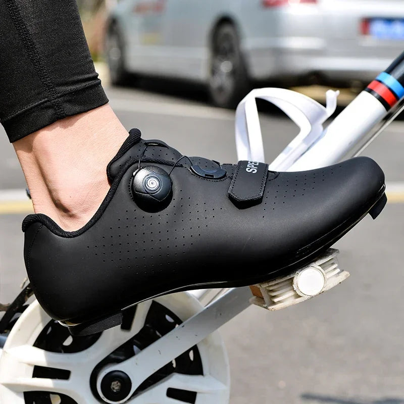 Professional New Sneakers Men Ultralight Double Buckles Cycling Shoes MTB Luminous Road Bike Shoes