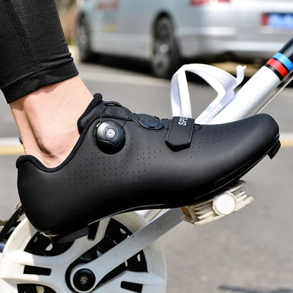 Professional New Sneakers Men Ultralight Double Buckles Cycling Shoes MTB Luminous Road Bike Shoes