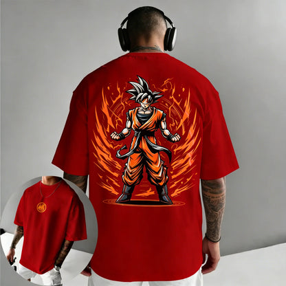 Dragon Ball Anime Goku Printed Cotton T-shirt 2026 Harajuku Men and Women Summer New Large Loose Casual Short Sleeve Top