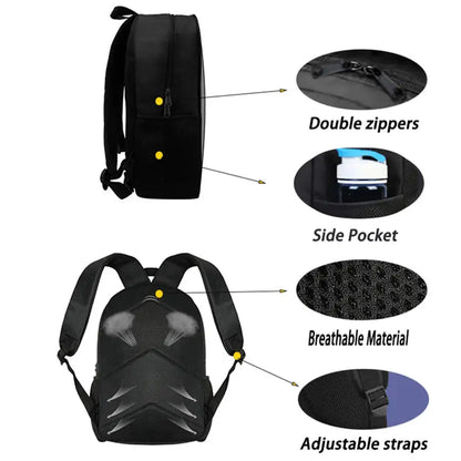 3Pcs FORTNITE Cartoon School Set Lightweight Backpack Front Pocket Lunch & Pencil Case For Kids Age 5-9 Free 3D Printed Keychain