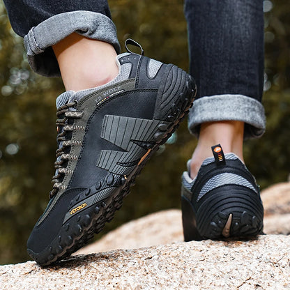 Buty górskie męskie z prawdziwej skóry, sportowe, antypoślizgowe, do wspinaczki i wędrówek, oddychające buty turystyczne
