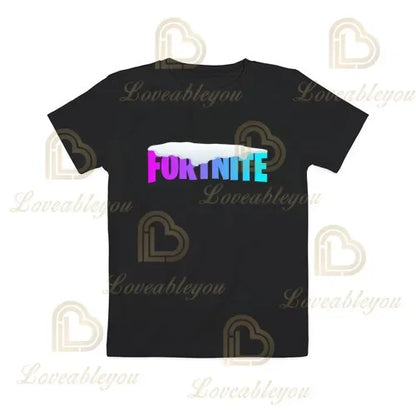 T-shirt Cartoon Fortnite para Rapazes e Raparigas, Battle Royale 3D, 3 a 14 Anos, Victory Royale, Top de Jogo para Criança e Roupa Teen