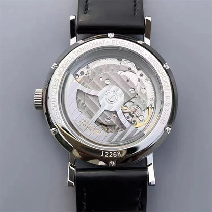 Men's 38mm automatic mechanical watch, compatible with Sea-Gull ST1731 movement, featuring a calendar, water resistance, and a t