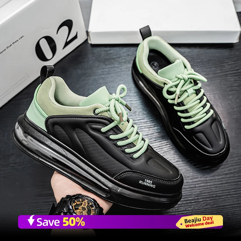 Air Cushion Men Sports Running Shoes Casual Breathable Lightweight Women's Comfortable Athletic Nonskid Walking Sneakers ﻿