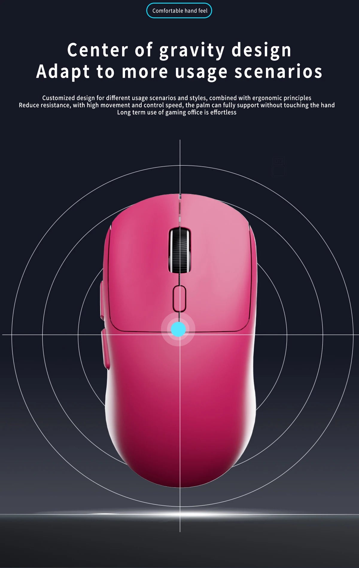 Rato Gaming Bluetooth Recarregável Gamer Paw3395 Leve, Ergonómico e Sem Fios para Esports