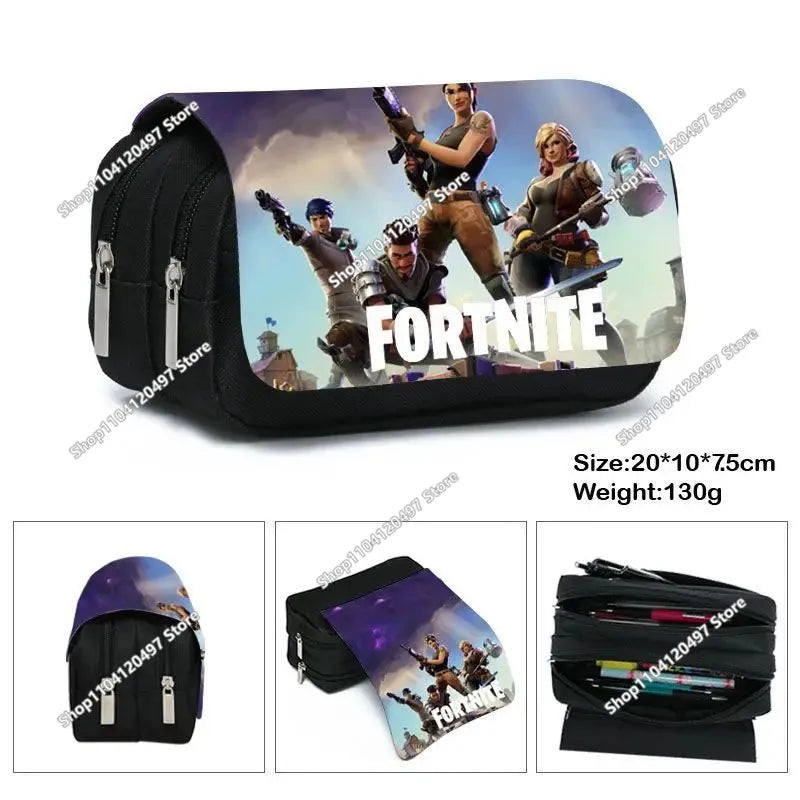 Fortnite Shooting Game Peripheral PU Snap Button Wallet Anime Coin Purse Folding Leather Wallet Card Holder Student Gifts