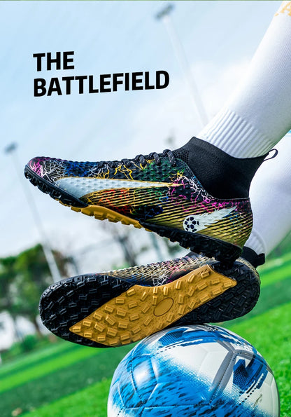 Men Soccer Shoes Kids Football Boots Women Professional Soccer Cleats Antiskid Chaussure TF/FG Outdoor Athletic Football Shoes