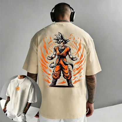 Dragon Ball Anime Goku Printed Cotton T-shirt 2026 Harajuku Men and Women Summer New Large Loose Casual Short Sleeve Top