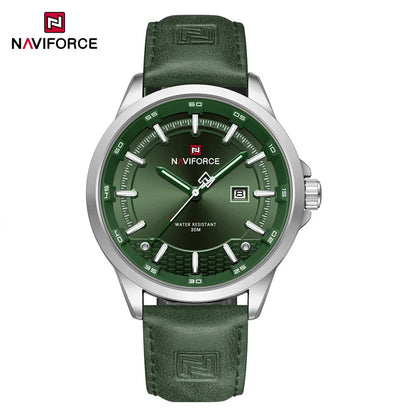 Naviforce 9248 Top Brand New Sport Wristwatch Luxury Military Auto Date Leather Simple Quartz Original Male Clock