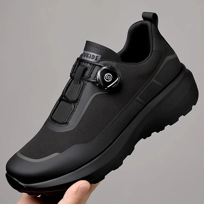 Camping Men's Running Sports Shoes with A Lightweight Comfortable and Versatile Knob Mouth Solid Color Mountaineering Sneakers