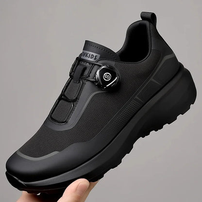 Camping Men's Running Sports Shoes with A Lightweight Comfortable and Versatile Knob Mouth Solid Color Mountaineering Sneakers