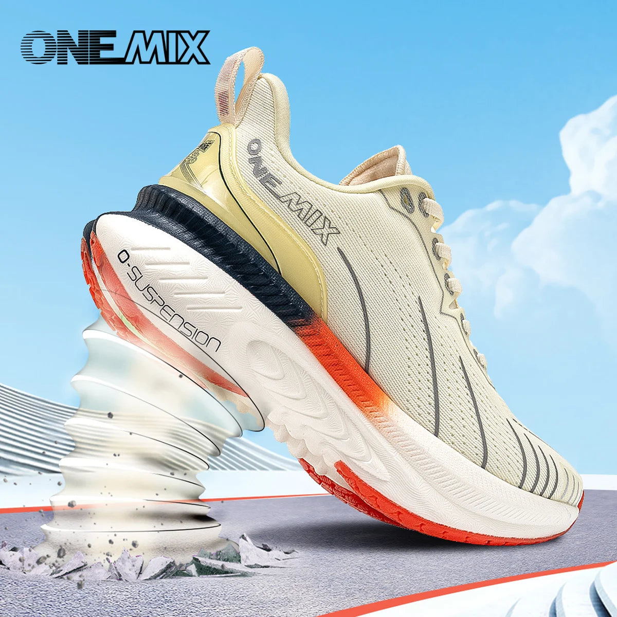 ONEMIX Νέα αθλητικά παπούτσια με αντικραδασμική προστασία για άνδρες, κατάλληλα για δρομείς βαρέων αποστάσεων, με κορδόνια, αθλητικά γυναικεία, αντιολισθητικά, για εξωτερική χρήση, ανδρικά αθλητικά παπούτσια