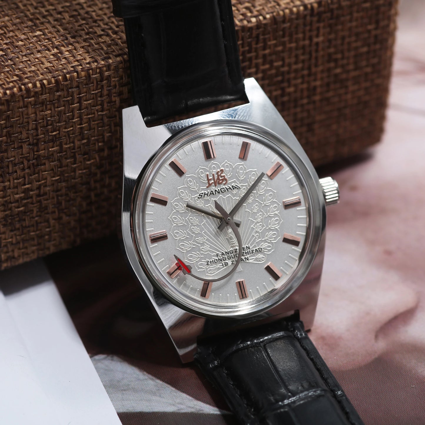 Shanghai 36MM Hand-Wind Mechanical Watch 7120 Waterproof china Watch for Men wholesale