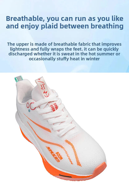 Men Carbon Board Running Shoes Marathon Long-Distance Running Sports Shoes Support Stable Casual Women Breathable Running Shoes