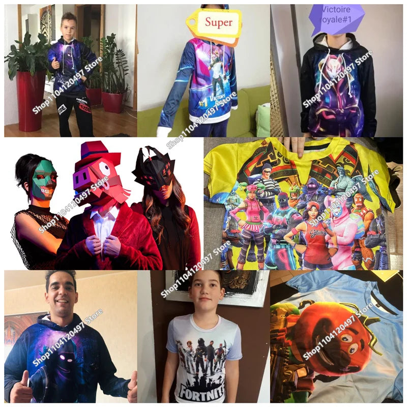 Fortnite Fighting Game 3D Print Hoodies Streetwear Children's Oversized Casual Sweatshirts Hoodie Man Coat Clothes
