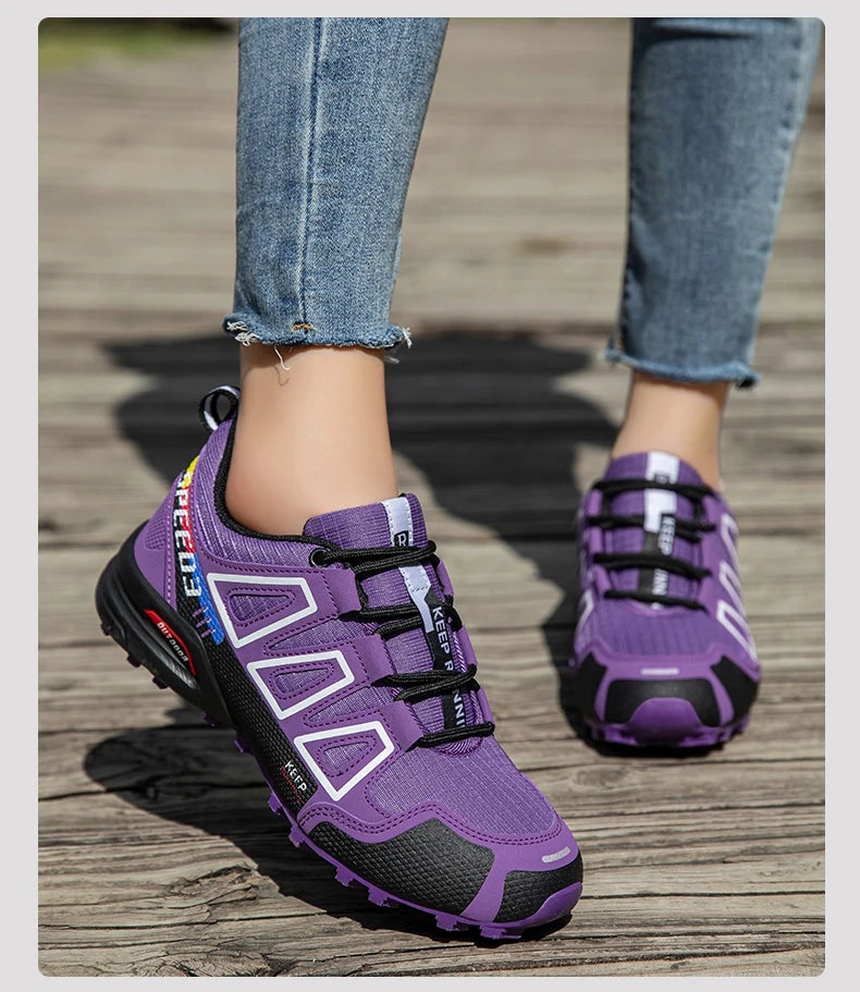 Men's Hiking Shoes Outdoor Sports Shoes Lace-up Hiking Shoes Women's Hiking Sports Shoes Non-slip Hunting Tactical Sports Shoes