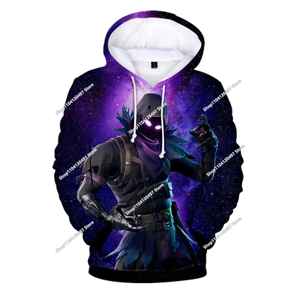 Dziecięca odzież jesienna: bluza z kapturem typu pullover, T-shirt, nowa kolekcja Fortnite, codzienna odzież dziecięca, wygodny streetwear