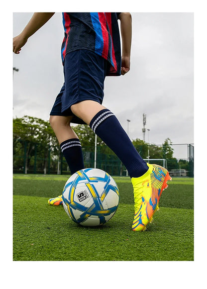 New Men Soccer Shoes Cleats High-quality Football Boots Hot-selling Sneakers Grass Non-Slip Boys Match Outdoor High-top Light