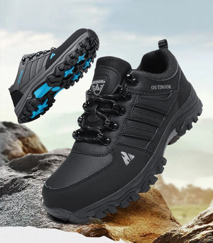 Men's Hiking Shoes outdoor waterproof Leather Anti Slip Comfortable Hunting Walking Shoes Wear-resistant Casual Sneakers