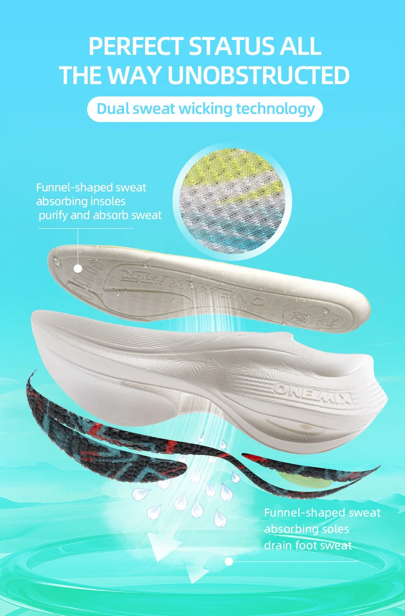 ONEMIX 2026 New Arrival Training Running Shoes for Men Full Sole Nylon Plate Sport Shoes Breathable Summer Female Jogging Shoes