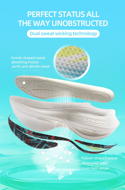 ONEMIX 2026 New Arrival Training Running Shoes for Men Full Sole Nylon Plate Sport Shoes Breathable Summer Female Jogging Shoes