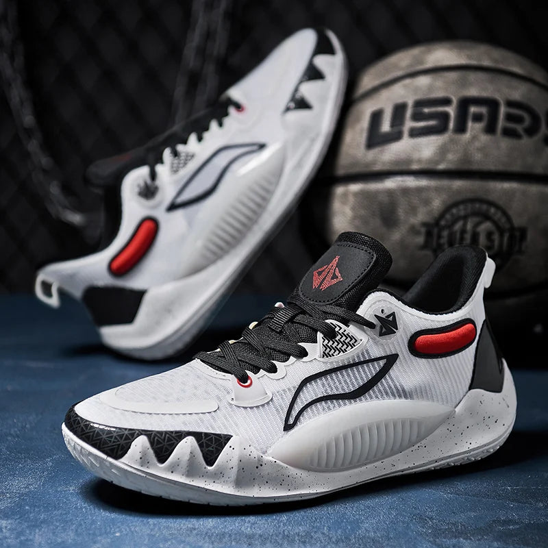 Men's Basketball Shoes Breathable Cushioning Non-Slip Wearable Runing Shoes Gym Training Athletic Basketball Sneakers for Men