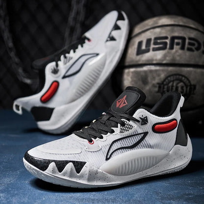 Men's Basketball Shoes Breathable Cushioning Non-Slip Wearable Runing Shoes Gym Training Athletic Basketball Sneakers for Men