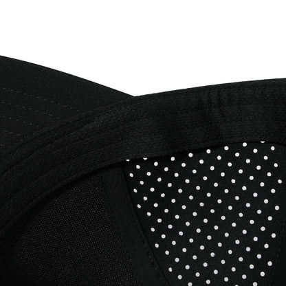 Casquette de baseball pour homme VOBOOM à séchage rapide, en maille découpée au laser, à visière incurvée et fermeture à pression, pour le sport en plein air, la course à pied et les voyages, couleur noire