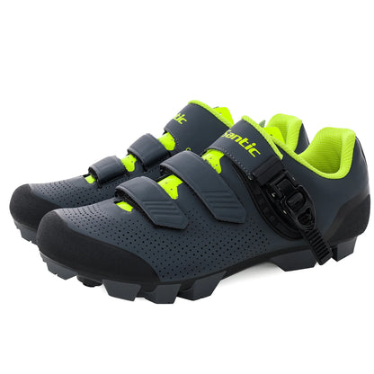 Santic Mountain Bike Lock Shoes for Men SPD Locking Shoes MTB Bike Accessories Breathable Self-Locking Unisex Cycling Sneakers