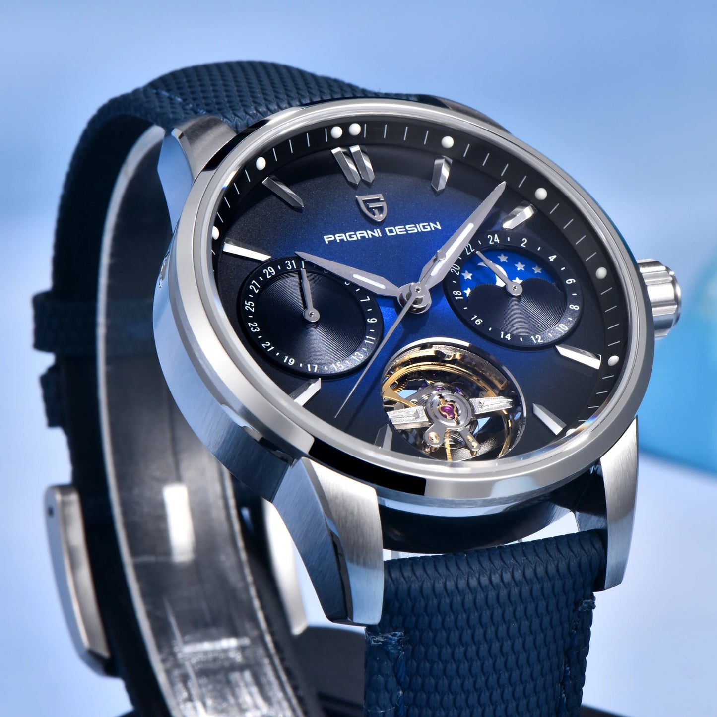 PAGANI DESIGN 2026 Men Mechanical Watch E3255Y 41mm Sapphire Crystal Stainless Steel Calendar Waterproof Reloj Hombre