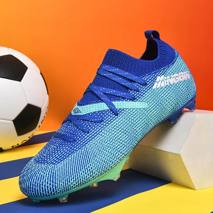 Men Turf Soccer Shoes Cleats Professional Football Boots Breathable Mesh Youth Soccer Anti Skid Male Sneakers Society Chuteira
