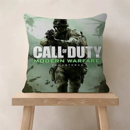 Klasická hra C-Call Of D-Duty personalizovaný polštář s obrázkem a textem, bytová dekorace, dárek do domácnosti, 45x45cm