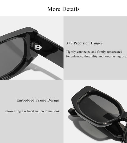 Ruiao 2026 new black classic retro designer branded concave irregular thick frame men women fashion sunglasses