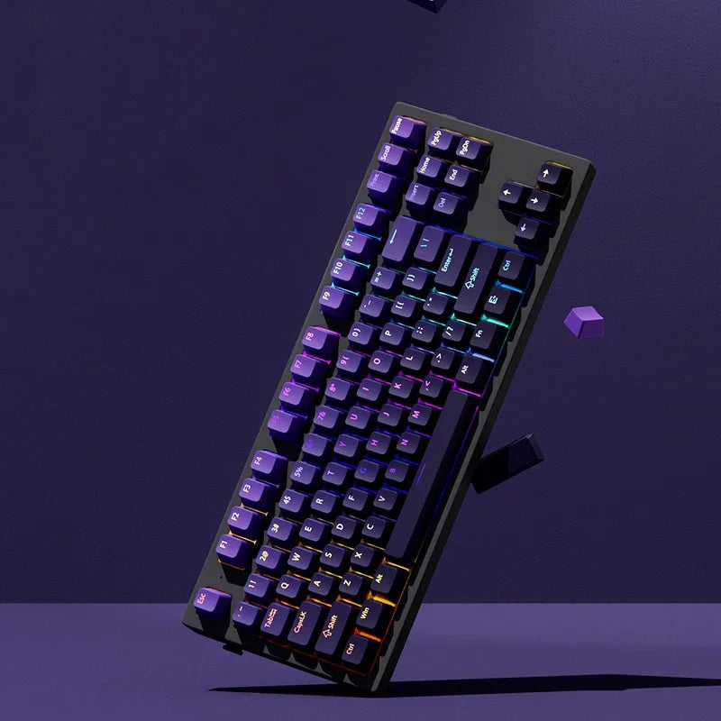 Conjunto de 133+ teclas OEM em gradiente para teclado mecânico gaming com switches Cherry MX, PBT retroiluminado RGB, layout ISO