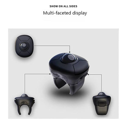 Novo Rato Trackball de Dedo em Anel 2.4G+Bluetooth Sem Fios com Controlo Remoto para Vídeos Curtos/PPT/Discursos/Ecrãs de Veículos